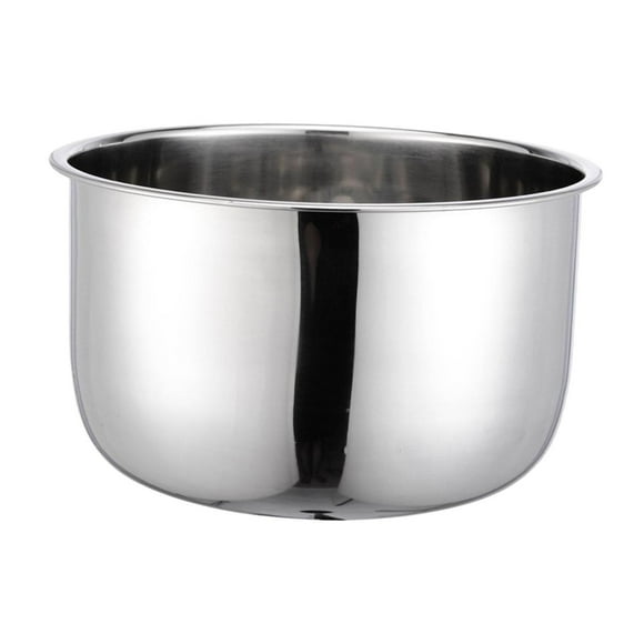 Luzkey Rice Cooker Inner Container Stainless Steel Thickened Sturdy Round Reusable Non Stick Pot Inner Kitchen Gadgets for Household 4 L