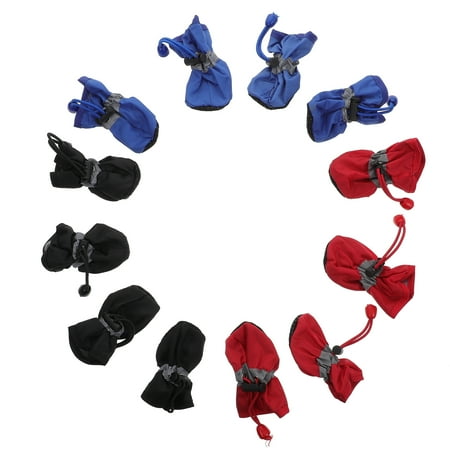 PeggyDoll 3 Sets of Pet Rainshoes Waterproof Dog Boots Thickened Dog Rain Shoes Pet Supplies