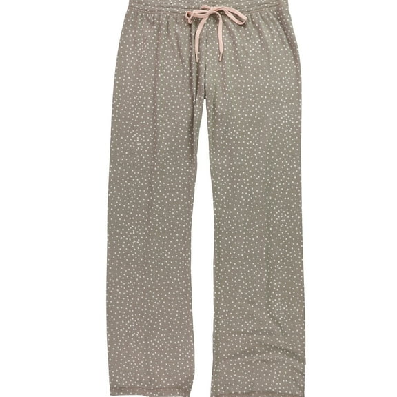 P.J. Salvage Womens Polka Dots Pajama Lounge Pants, Brown, Small