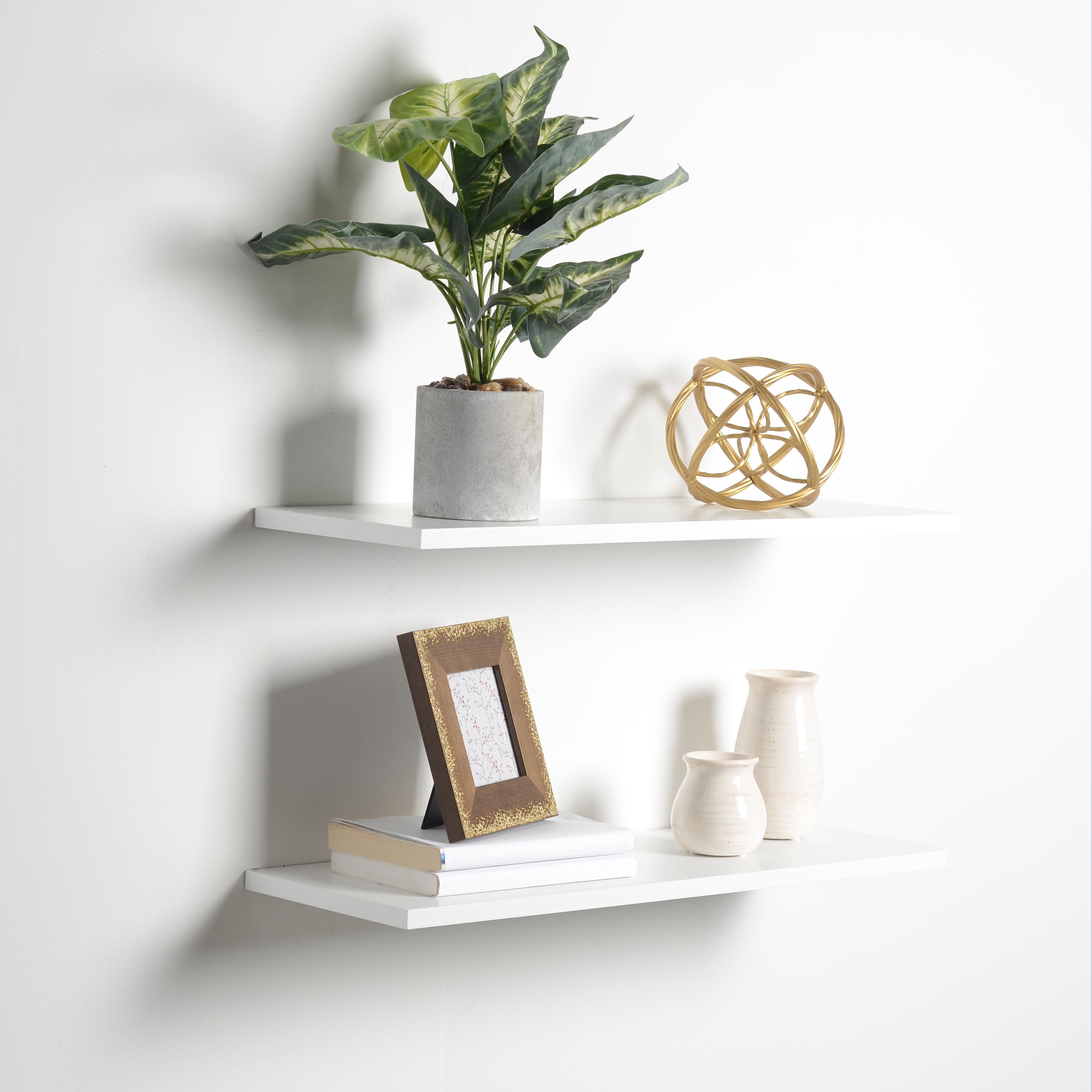 FLOATING SHELF 8 x 24 x 1/2 WHITE