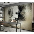 thumbnail image 3 of Tiptophomedecor Abstract Wallpaper Wall Mural - Mysterious Girl, 3 of 7