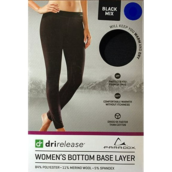 Paradox drirelease Women's Bottom Base Layer Black Large