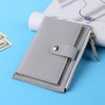 thumbnail image 3 of Yucurem 5pcs Women Fashion Solid Color Multi-slot PU Leather Wallet(Gray), 3 of 10
