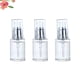thumbnail image 5 of EeaseMX 3 botellas vacías con bomba para cosméticos, aceites esenciales, portátiles (plateadas y blancas, 30 ml), 5 of 7