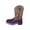 Purple, variant on Smoky Mountain Western Boots Girls Ariel Leather Pull On Purple 3164Y