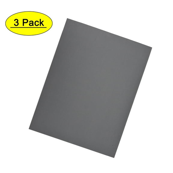 Uxcell  2000 Grits Waterproof Sandpaper Wet Dry Sand Paper Wood Furniture Finishing Silicone Grey 3pcs