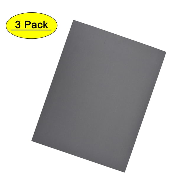 Uxcell 2000 Grits Waterproof Sandpaper Wet Dry Sand Paper Wood Furniture Finishing Silicone Grey 3pcs