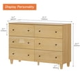 thumbnail image 2 of WAMPAT Commode Moderne à 6 Tiroirs - Solution de Rangement pour Chambre, Chambre d'Enfant, Salon et Chambre de Bébé, Chêne, 2 of 9