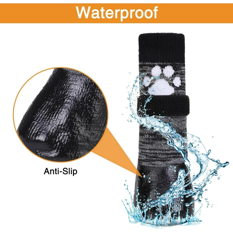 KOOLTAIL Non Slip Dog Socks to Prevent Licking Paws for Hardwood Floors Dog Shoes for Hot Pavement Dog Rain Snow Boots Paw Protectors in Winter Anti Slip Dog Grip Socks for Small Medium Large Dogs