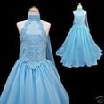 thumbnail image 1 of New Girl Pageant Wedding Graduation Flower Girl Formal Dress 7 8 10 12 14 Blue, 1 of 5