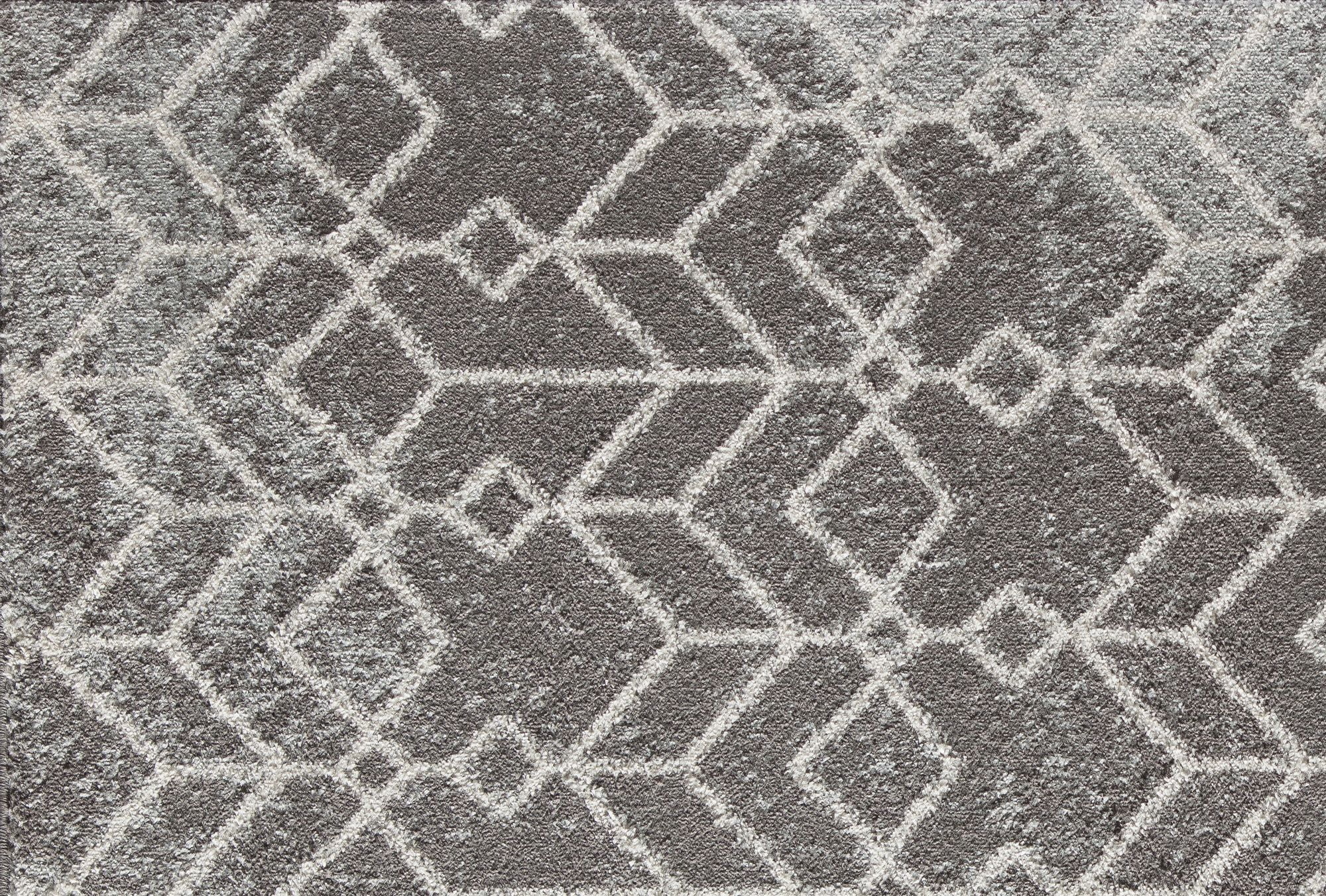 Mason Brooks Ryder KN30A Moonless Night Moroccan Tribal Gray Area Rug, 2'6" x 4'