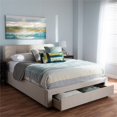 thumbnail image 2 of Baxton Studio Brandy Upholstered Queen Storage Platform Bed in Beige, 2 of 9