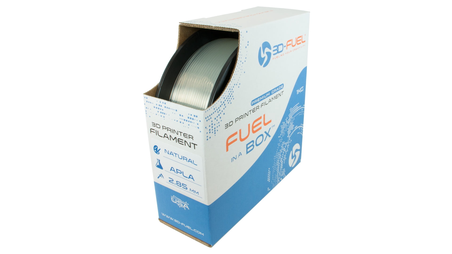 3D-Fuel WorkDay PLA Clearly Natural 2.85mm 1Kg 3D Filament Diameter Tolerance +/- 0.05mm