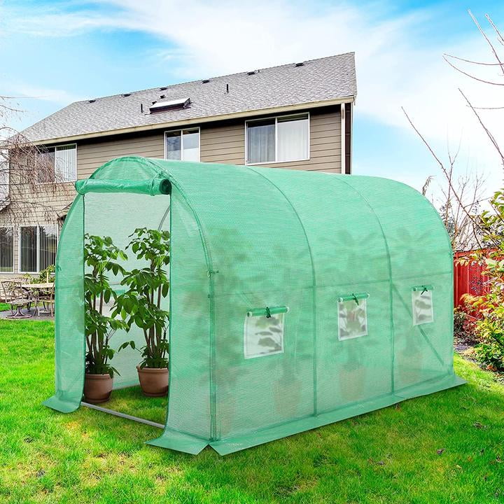 Details about   Greenhouse-Spring Gardener Peak Roof Walk In Portable Garden Hot House Fully ... 