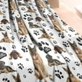 thumbnail image 3 of German Shepherd Dog and Footprint Blanket,Comfortable Soft Flannel Throw Blanket,All Season,Warm Lightweight Blankets for Sofa Bed Couch Living Room Chair,40"x50", 3 of 4