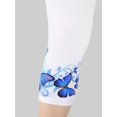 thumbnail image 5 of Rosegal for Women Leisure Plus Size & Curve Butterfly Print High Rise Capri Leggings White L, 5 of 6