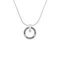 thumbnail image 2 of Delight Jewelry Silvertone Mini October - Hot Pink Crystal Heart Miracles Ring Charm Necklace, 18", 2 of 4