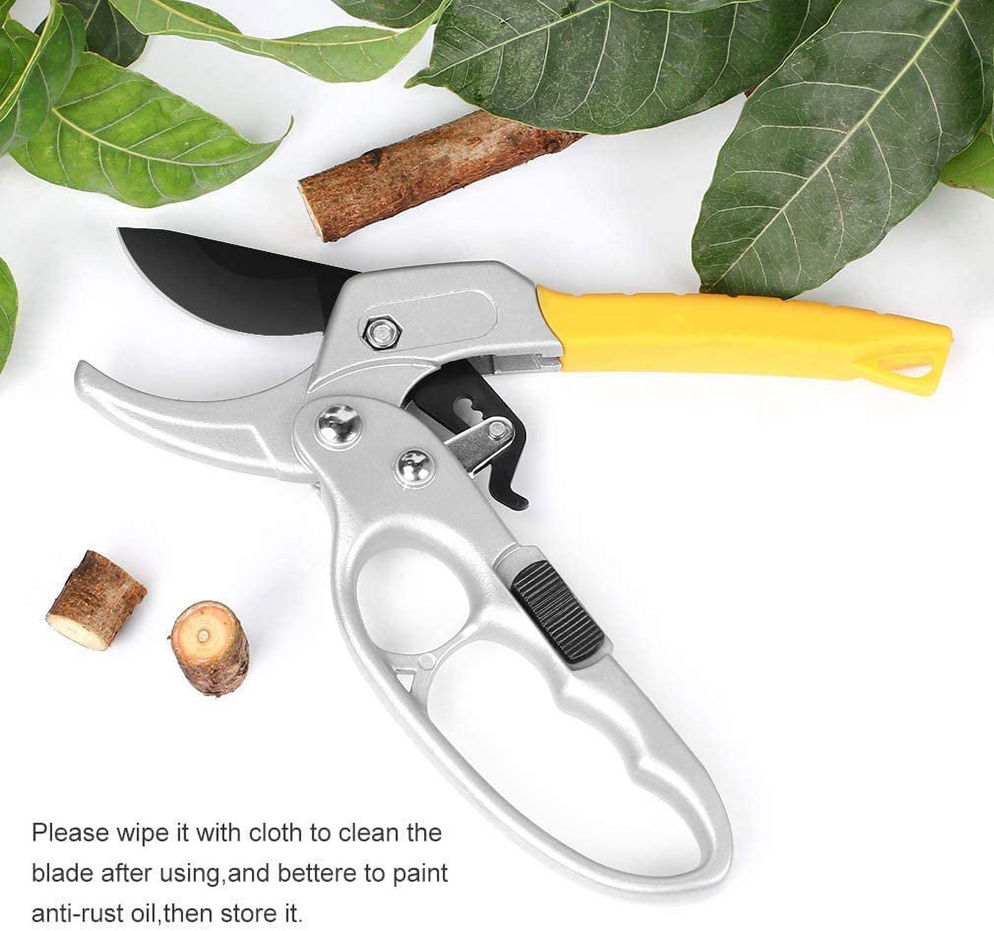YIYITOOLS Pruning Shears, One-Hand Garden Shears, Gardening Hand Tools Tree  Trimmers with Rubber Handles, Pruning Scissors with Titanium Coated