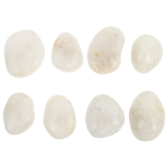 Weiweiguan 8Pcs DIY Drawing Stones Children Painted Rocks Hand-painted Pebble Crafts