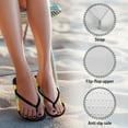 thumbnail image 6 of Uourmeti Womens Fashion Flip Flops Jamaica Slip On Cushion Yoga Mat Soft Thong Sandals for Walking, 6 of 7