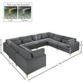 thumbnail image 4 of Meridian Furniture Julia Gray Velvet Modular Sectional, 4 of 4