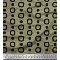 thumbnail image 1 of Soimoi Green Velvet Fabric Square Geometric Print Fabric by Yard 58 Inch Wide, 1 of 3