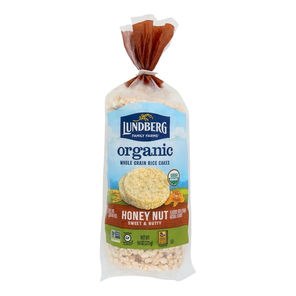 Lundberg Family Farms - Rice Cake Honey Nut - Case of 6-9.6 OZ