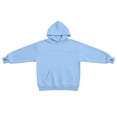 thumbnail image 7 of KHONTS Hidden Pocket Hoodies for Women Basic Classic Pouch Hooded Sweatshirts Casual Plain Baggy Stylish Couple Pullover Tops Sky Blue L, 7 of 7