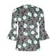 thumbnail image 4 of Blusa de verano para mujer con estampado de pliegues sexy y mangas 3/4 con cuello en V y botones OAVQHLG3B Store  lin121212, 4 of 5