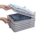 thumbnail image 1 of 10 Pzas Org. de Camisetas, Org. de Clóset apilable, bandejas de ropa duraderas - Tablero de recibos/divisores de camisas, org. de archivos y sistema de org. de ropa (5 Pzas pieza en blanco y gris), 1 of 7