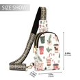 thumbnail image 2 of FORMRS Womens Crossbody Sling Bag Travel Daypack Shoulder Chest Backpack, Christmas Cups, 2 of 7