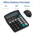thumbnail image 4 of Deago 12 Digits Desktop Calculator with Large LCD Display and Sensitive Button, Dual Solar Power and Battery, Standard Function for Office, Home, School, 4 of 10