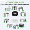 thumbnail image 4 of NISPIRA PLWF003 PLWF006 Stainless Steel Cat Water Fountain Activated Charcoal Water Filter Kit Replacements with Spongies For Petlibro 67oz/2L 101oz/3L, Tomxcute 108oz/3.2L 135oz/4 L Pet, 12 Pack, 4 of 6