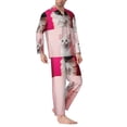thumbnail image 2 of KLL Colorful Dog Cat Collage Sleepwear Mens Flannel Pajamas,Long Cotton Pj Set, 2 of 7