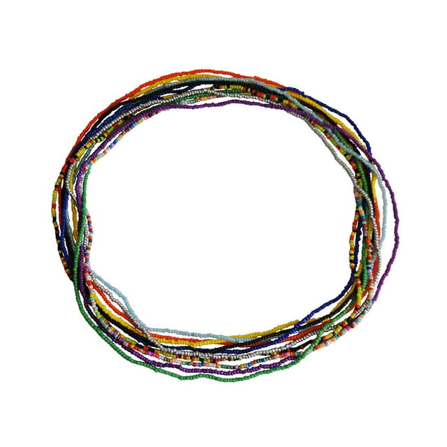 10 Uds. Cadena Colorida para El Vientre, Cadena para El Cuerpo con , Cintura Elástica a La Moda Bohemia para Mujeres Y Niñas, Traje de Baño, Pa Sunnimix Cadena del vientre