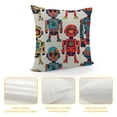 thumbnail image 4 of Robot Throw Pillow Cushion Cover, Various Different Super Robot Set in Cartoon Style Fantasy Futuristic Machine, Decorative Square Accent Pillow Case,Multicolor, 4 of 5