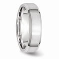 thumbnail image 4 of White Cobalt Ring Band Wedding Beveled Standard Edge Satin and Polished 6mm, 4 of 6