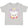 thumbnail image 3 of Inktastic I'm Two with Flowers and Cute Llama Cake Girls Toddler T-Shirt, 3 of 5