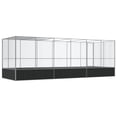 thumbnail image 4 of vidaXL Aviary with Extension Silver 246.1"x81.5"x83.5" Steel, 4 of 7