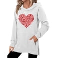thumbnail image 3 of Oplxuo Women Hoodies Cute Heart Printed Long Sleeve Hooded Sweatshirt Casual Travel Outfits with Pocket, 3 of 5