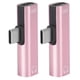 thumbnail image 2 of 2 uds 2 en 1 TypeC a 3,5mm Cable de audio de asistencia cargador de cable adaptador distribuidor de auriculares (rosa), 2 of 5