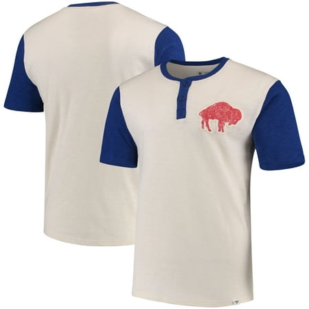 Bruce Smith Buffalo Bills - Buffalo Bills NFL Pro Line by Fanatics Branded True Classics Throwback Henley T-Shirt - Cream/Royal