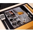 thumbnail image 4 of Joseph Joseph DrawerStore Kitchen Drawer Organizer Tray for Silverware Cutlery Utensils and Gadgets, Expandable, Gray, 4 of 5
