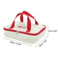 thumbnail image 5 of Unique Bargains 1 Pc Durable Thickened Lunch Bag Beige Red, 5 of 5