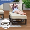 thumbnail image 3 of Suvivityse 5-Piece Aluminum Patio Furniture Sets for Stylish Relaxation, Outdoor Sectional Featuring Modern Design with Yarn-dyed fabric Cushion and Coffee Table for Balcony, Garden, Poolside, 3 of 7