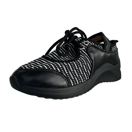 

Fsqjgq Skates for Women Ladies Fashion Color Blocking Mesh Leather Patch Lace Up Thick Soled Casual Sports Shoes Low Profile Womens Athletic Shoes Black 37