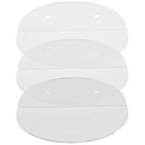 WORGEOUS 3Pcs Small Floating Shelves Wall Acrylic Shelf for Living Room Bedroom Bathroom