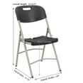 thumbnail image 3 of Norwood Commercial Furniture Heavy-Duty Indoor/Outdoor Blow-Molded Plastic Folding Chair (Pack of 4) Black, 3 of 7