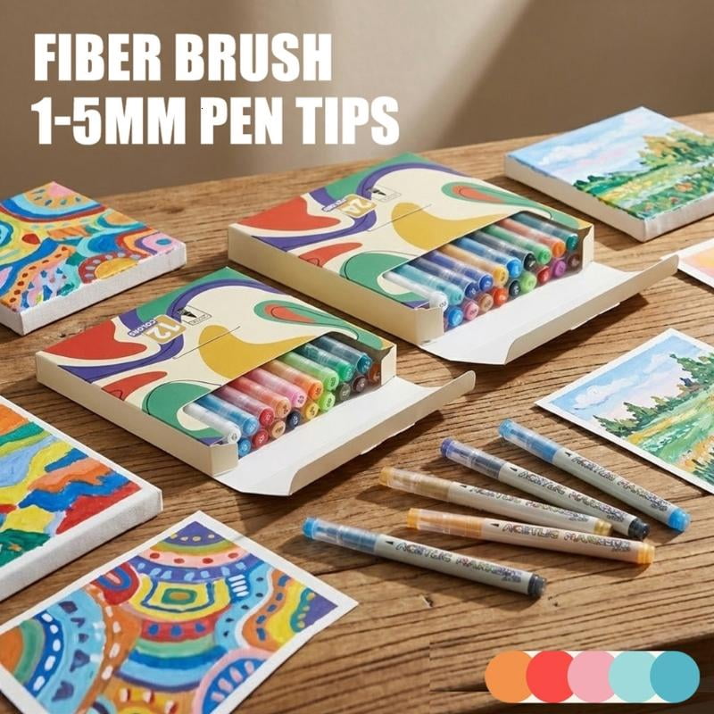 CEORPER Artist Acrylic Markers With Quick Dry Formulas Ergonomic Barrels For Drawing