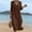 Brown, variant on Ayolanni Cutout Fall Dresses V-Neck Solid 3/4 Sleeve Cotton Linen Maxi A-Line Dress Holiday Plain Lightweight Sundress Brown L